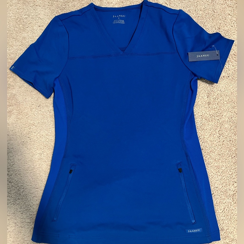 Jaanuu Women's Royal Blue Scrub Set